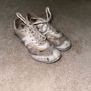Worn cheer shoes